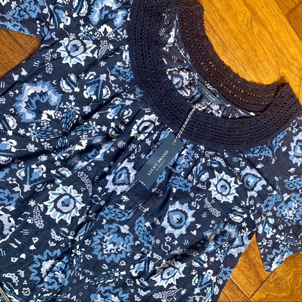 NWT: Lucky Boho Shirt ( small) - Navy